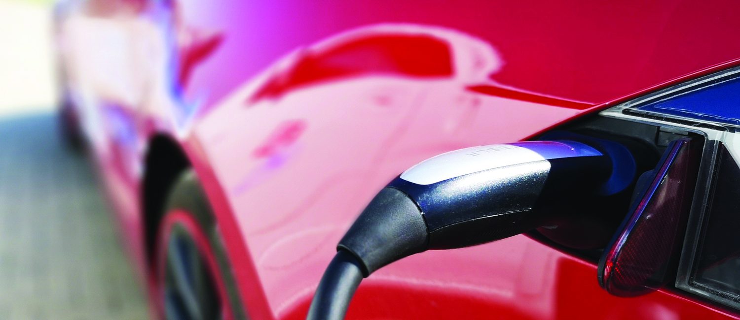 EV Charger Red Car