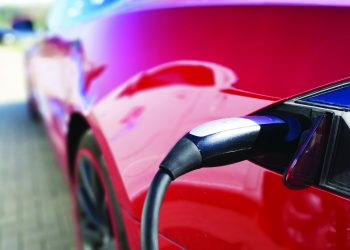 EV Charger Red Car