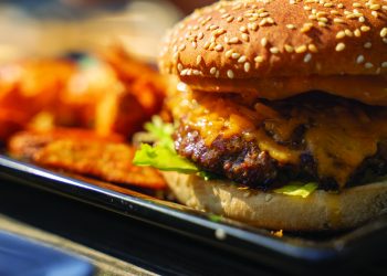 Restaurant Grant Burger on Tray