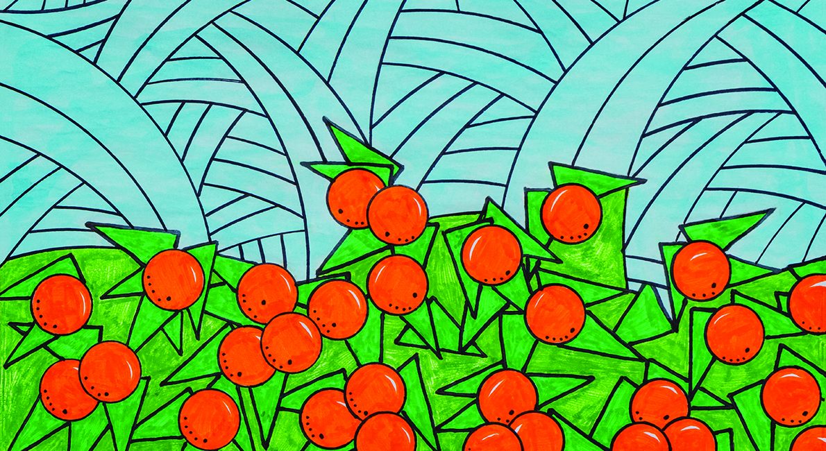 UTILITY BOX ART Mike Castro Geometric Oranges