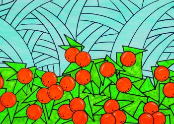 UTILITY BOX ART Mike Castro Geometric Oranges