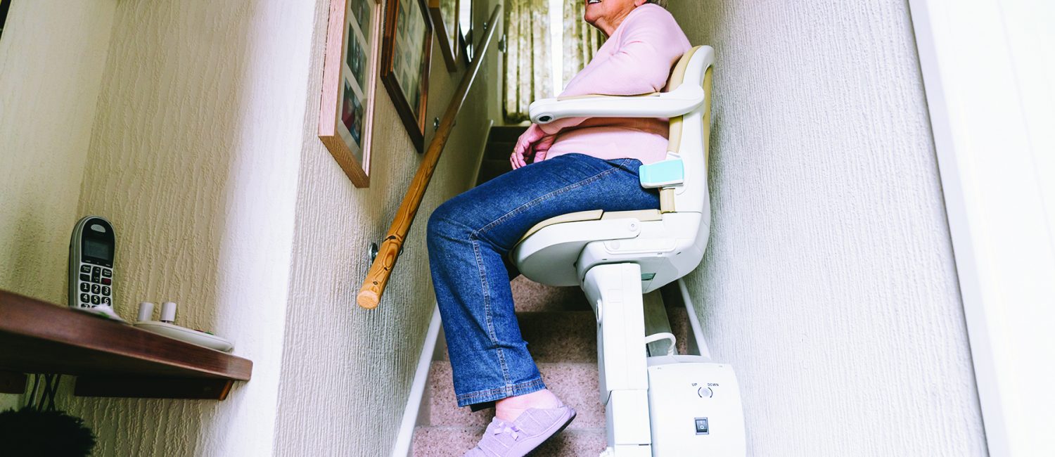 Chair on Rail Going Upstairs