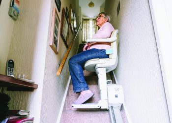 Chair on Rail Going Upstairs