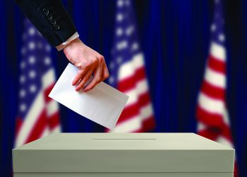 Dropping Ballot in Box