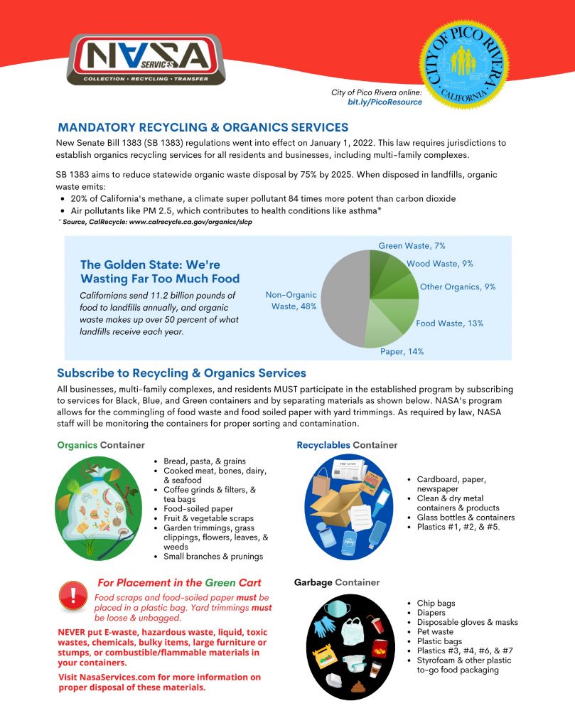 Pico Rivera SB 1383 Preparedness Flyer 1