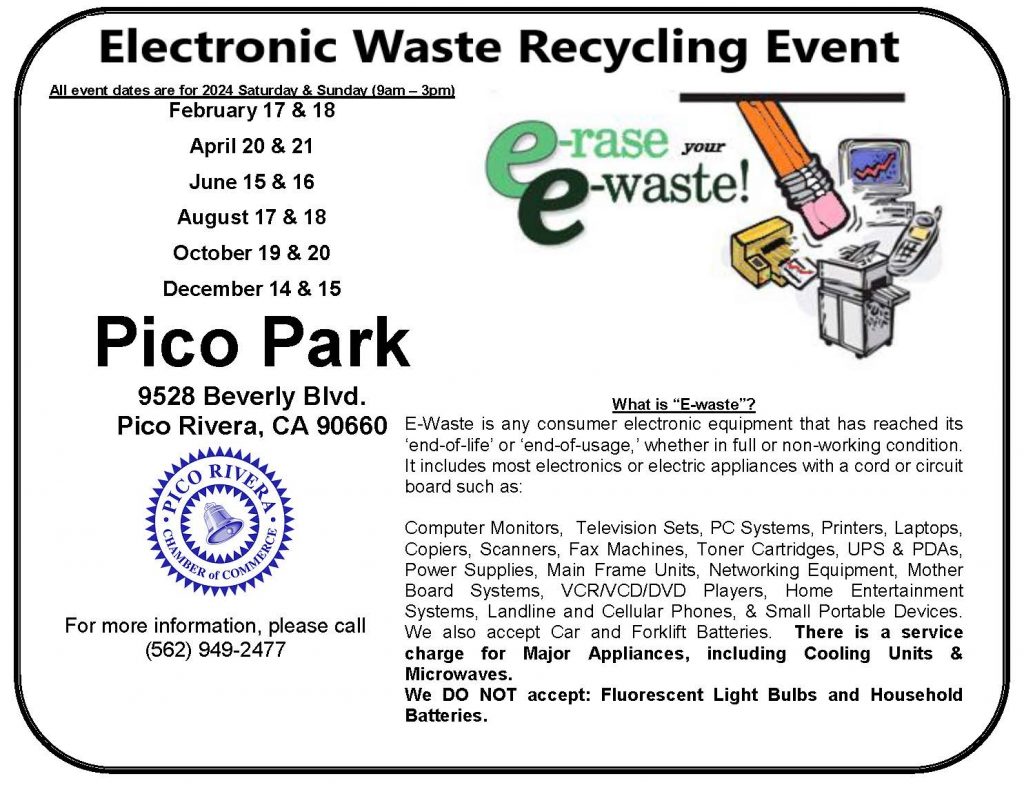 E Rase English Flyer Pico Rivera 2024