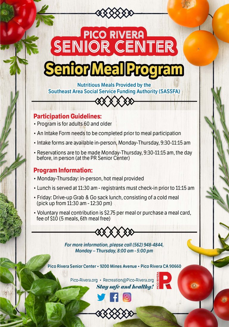 Senior Center Meal Program flyer 2024v2