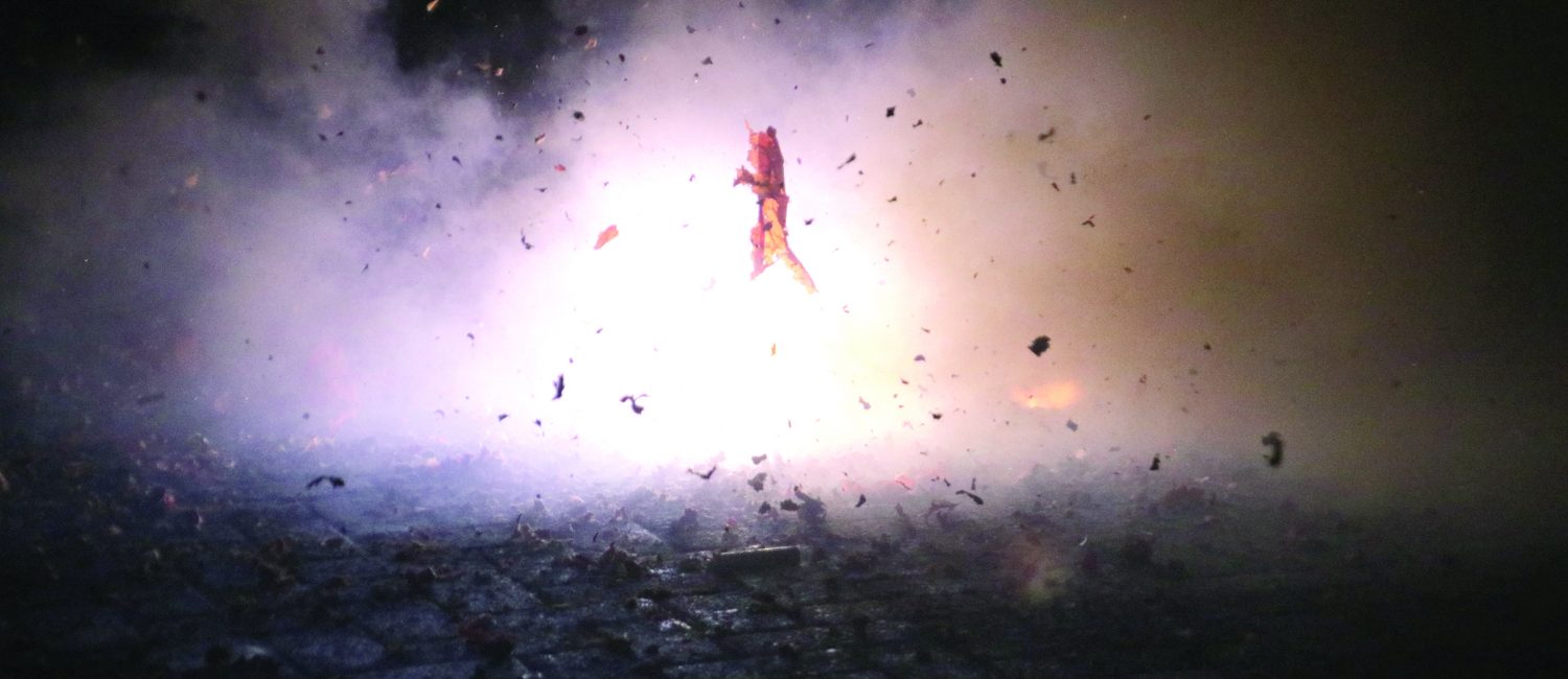 Illegal Fireworks Exploding