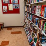 Friends of the library bookshelf