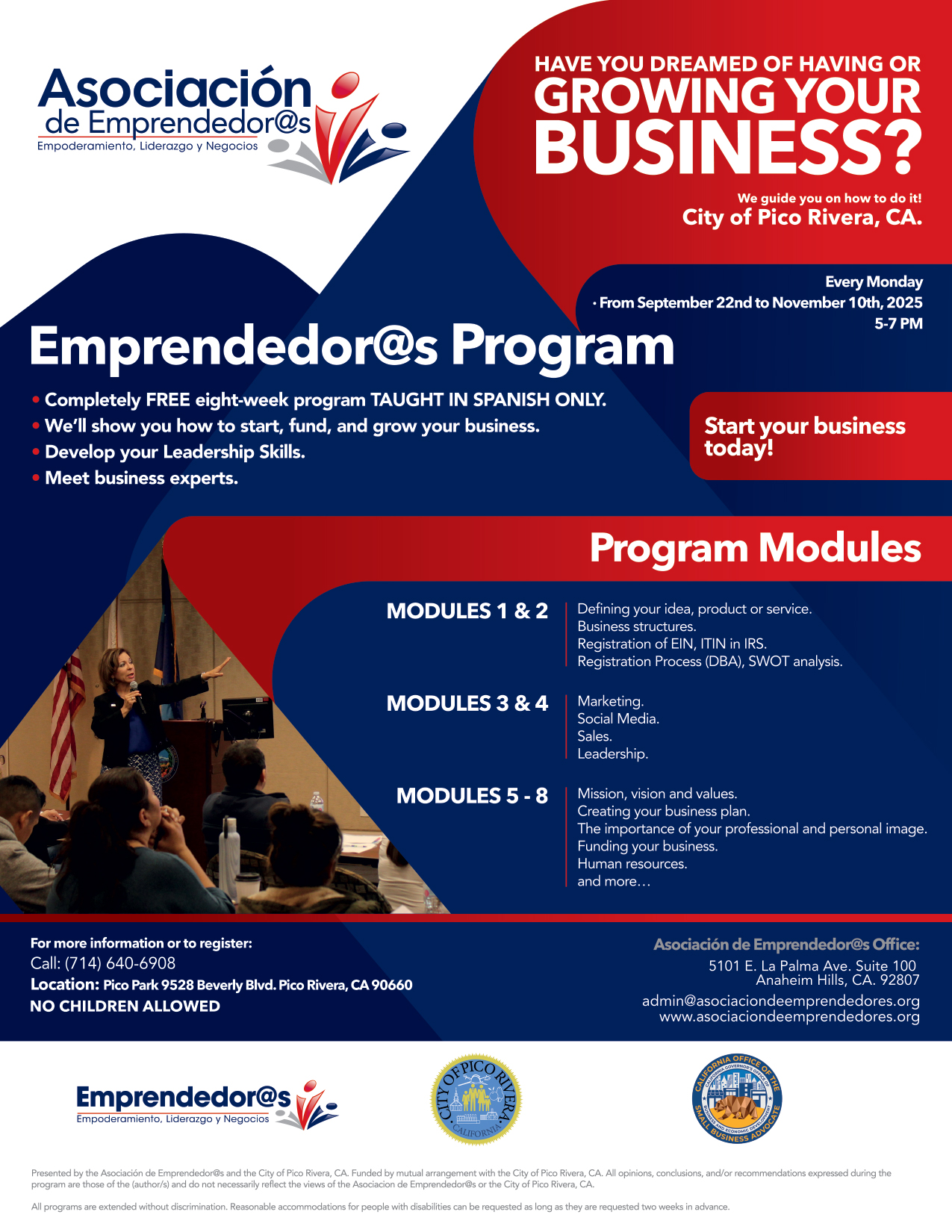 Flyer Emprendedor@s Pico Rivera Sep 2025 Eng V21