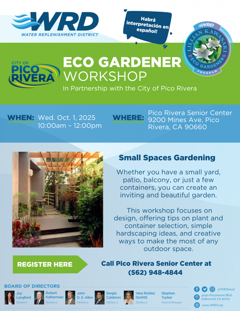 WRD ECO GARDENER PICO RIVERA SENIOR CENTER